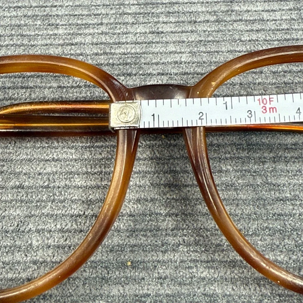 Vintage Amber Tortoiseshell Round Y2K Eyeglass Frames 54-18-145 Retro Panto Vtg